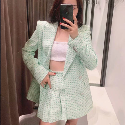 Quality Women's Plaid Texture Blazer