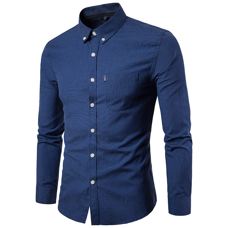 Men S Shirts Korean Men Slim Long Sleeve Dress Shirt