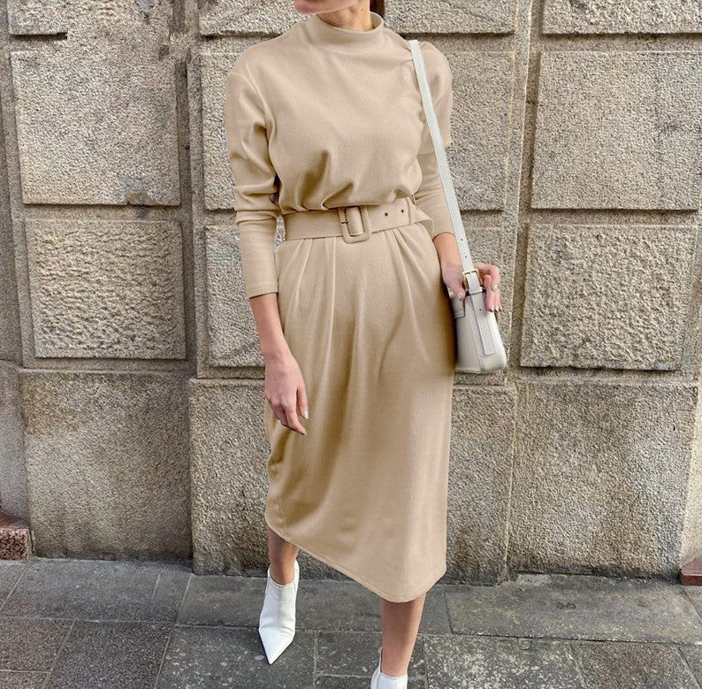 Women in long-sleeved dresses