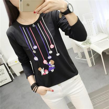 Cotton long-sleeved T-shirt sweatshirt