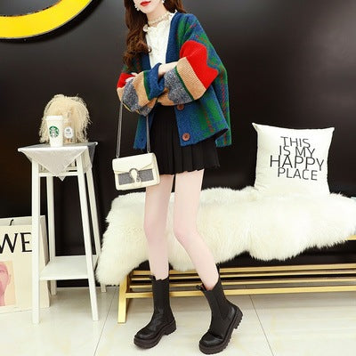 Sweater Cardigan Women Retro Loose Outer Wear