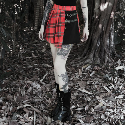 Gothic Pleated Short Skirt Skirt Women