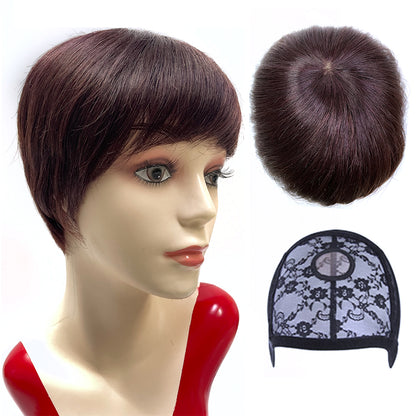 Tinashe Beauty Natural Hair Pixie Cut Red Brown Cheap For Women