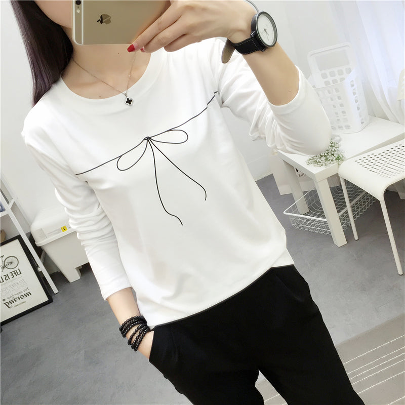 Cotton long-sleeved T-shirt sweatshirt