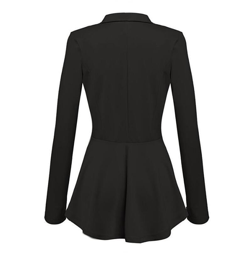 Fashion Slim Fit Women Blazer Jackets Womens White Ladies Blazer Office Lady Jacket Elegant Female Solid Button Plus Size