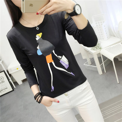 Cotton long-sleeved T-shirt sweatshirt