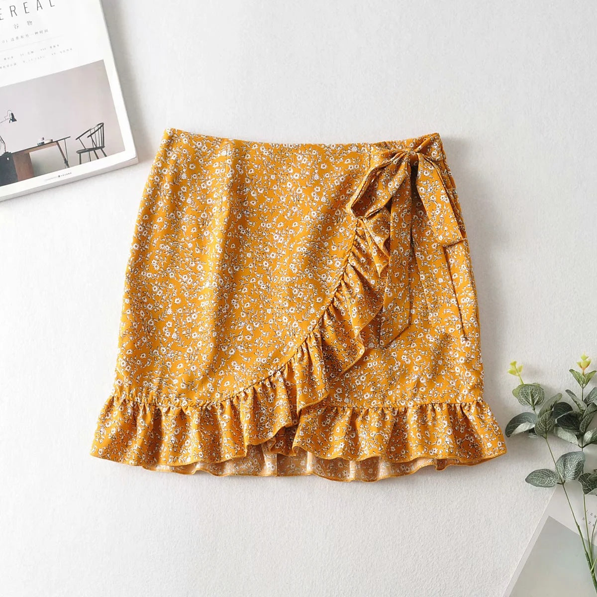 French Waist Lace Printed Skirt Skirt Women