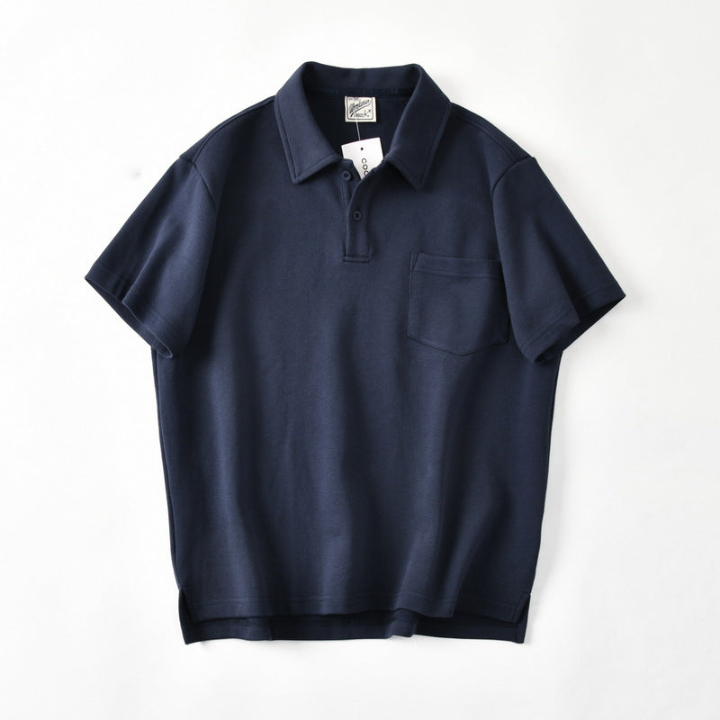 Cotton Loose Silhouette Casual Polo Shirt Men