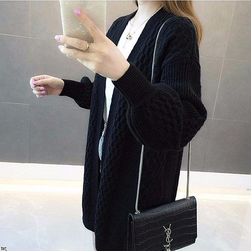 Women's Sweater Knit Cardigan Loose Coat Women