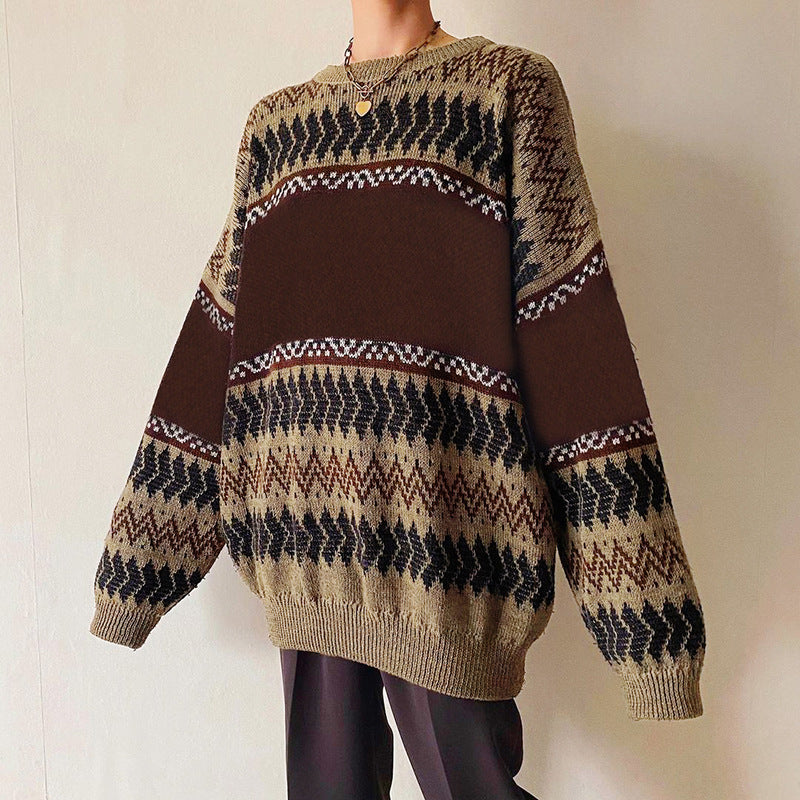 Vintage Pullover Long-sleeved Knitwear