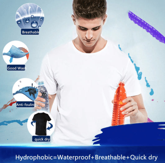 Quick-drying Waterproof Anti-fouling T-shirt Couple Half Sleeve Bottoming Shirt