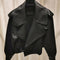 Leather Jacket Women New Outerwear Large Retro