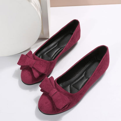 Fashion Bowknot Flats Shoes Casual Round Toe Loafers Cozy Shoes For Women.