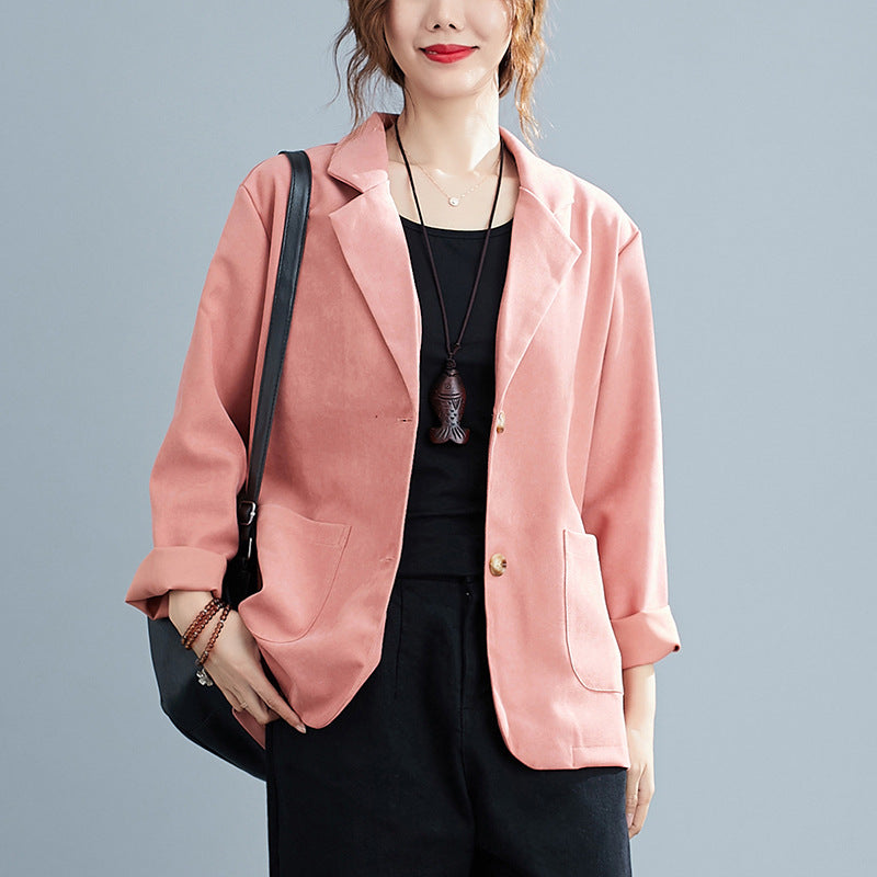 Ladies Twill Long Sleeve Blazer