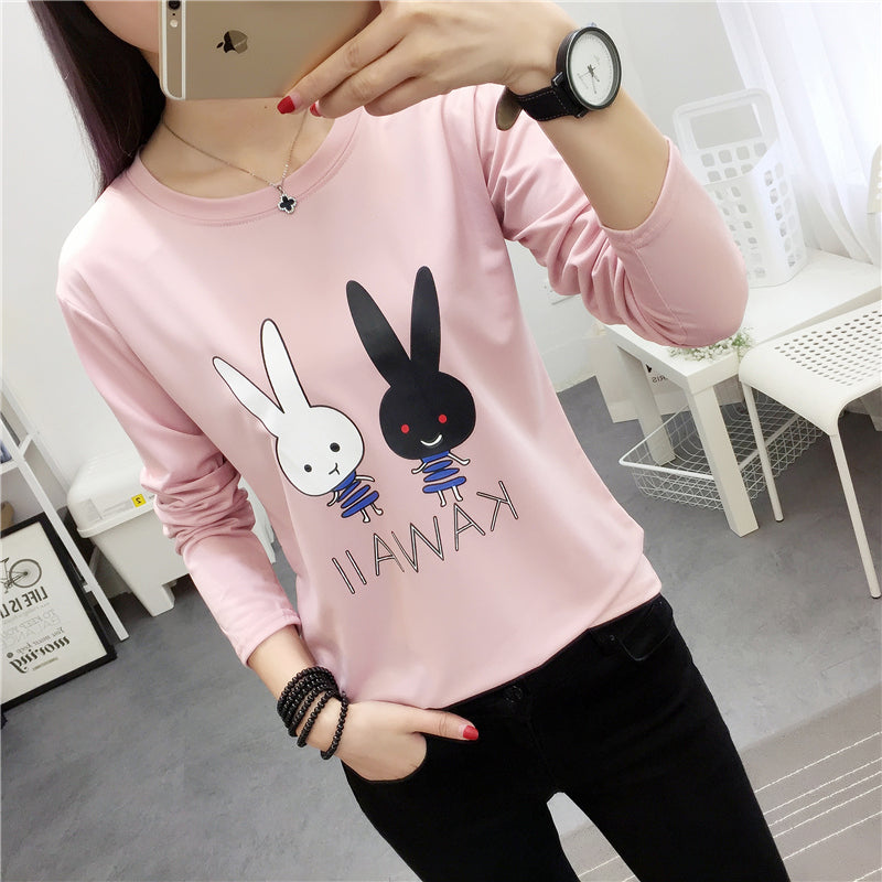 Cotton long-sleeved T-shirt sweatshirt