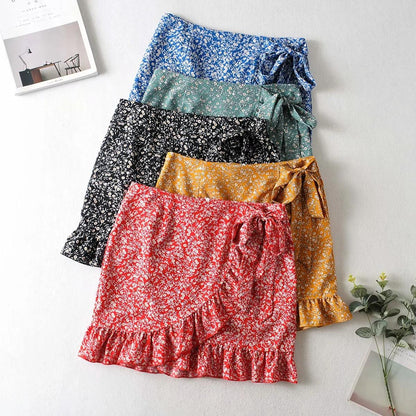 French Waist Lace Printed Skirt Skirt Women