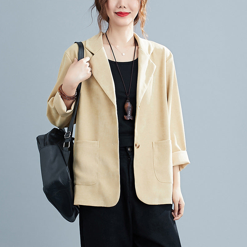 Ladies Twill Long Sleeve Blazer