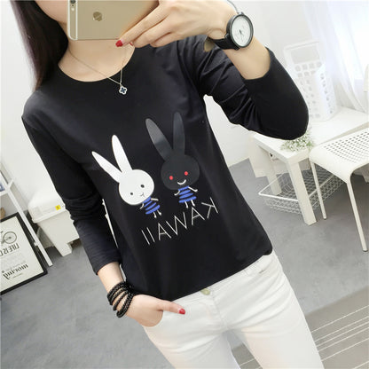 Cotton long-sleeved T-shirt sweatshirt