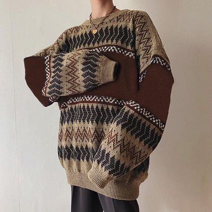 Vintage Pullover Long-sleeved Knitwear