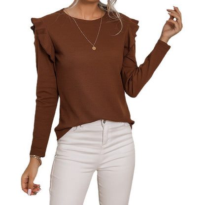 Knitwear Princess Temperament Long-sleeved T-shirt Top Women