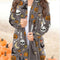 Halloween Digital Printing Casual Cardigan Jacket Women