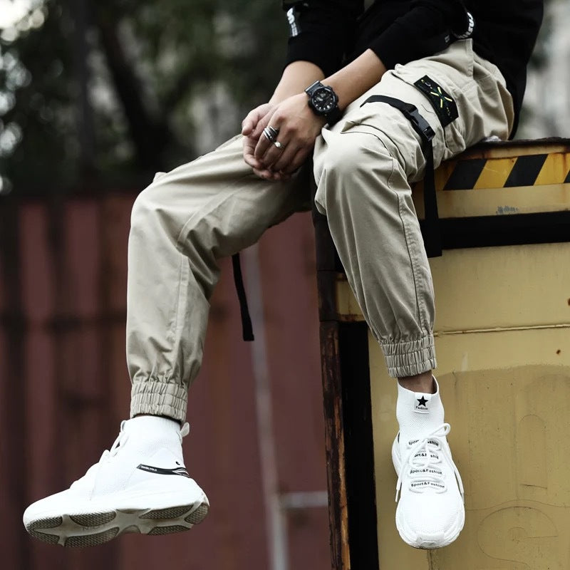 New Casual Pants Men Cotton Cargo Pants