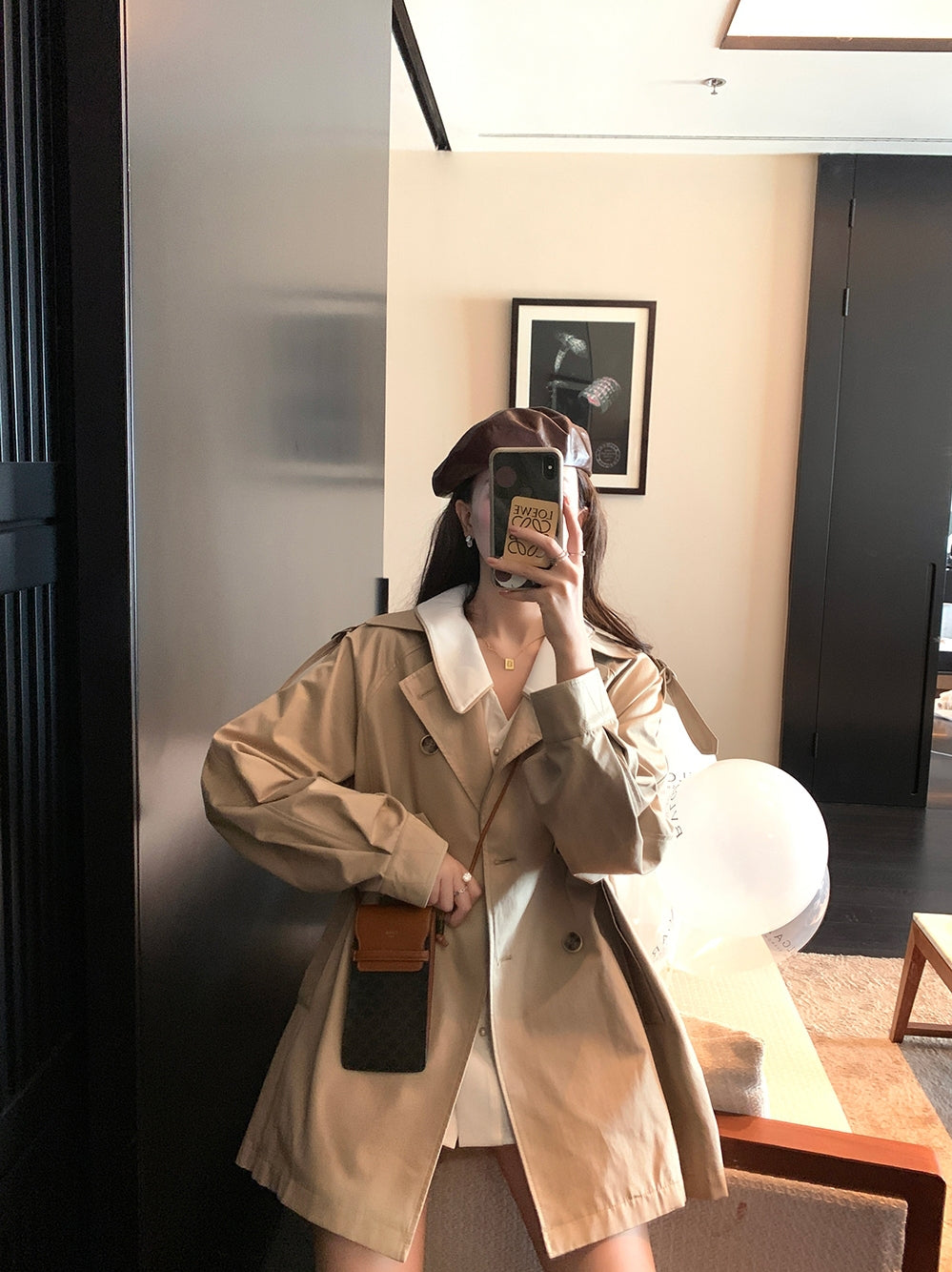 Women's tooling trench coat