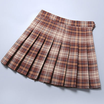 New Women's Plaid Pleated Skirt Skirt Women