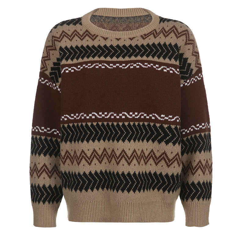 Vintage Pullover Long-sleeved Knitwear