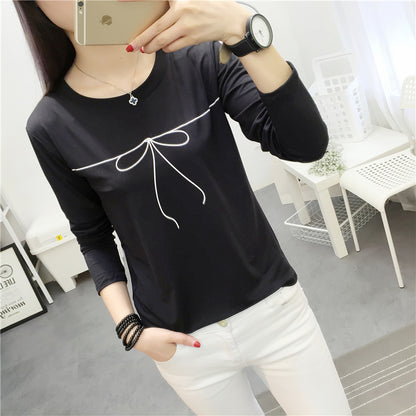 Cotton long-sleeved T-shirt sweatshirt