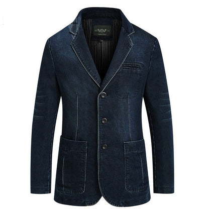 Denim wash blazer