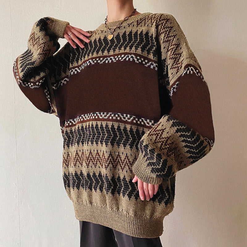 Vintage Pullover Long-sleeved Knitwear