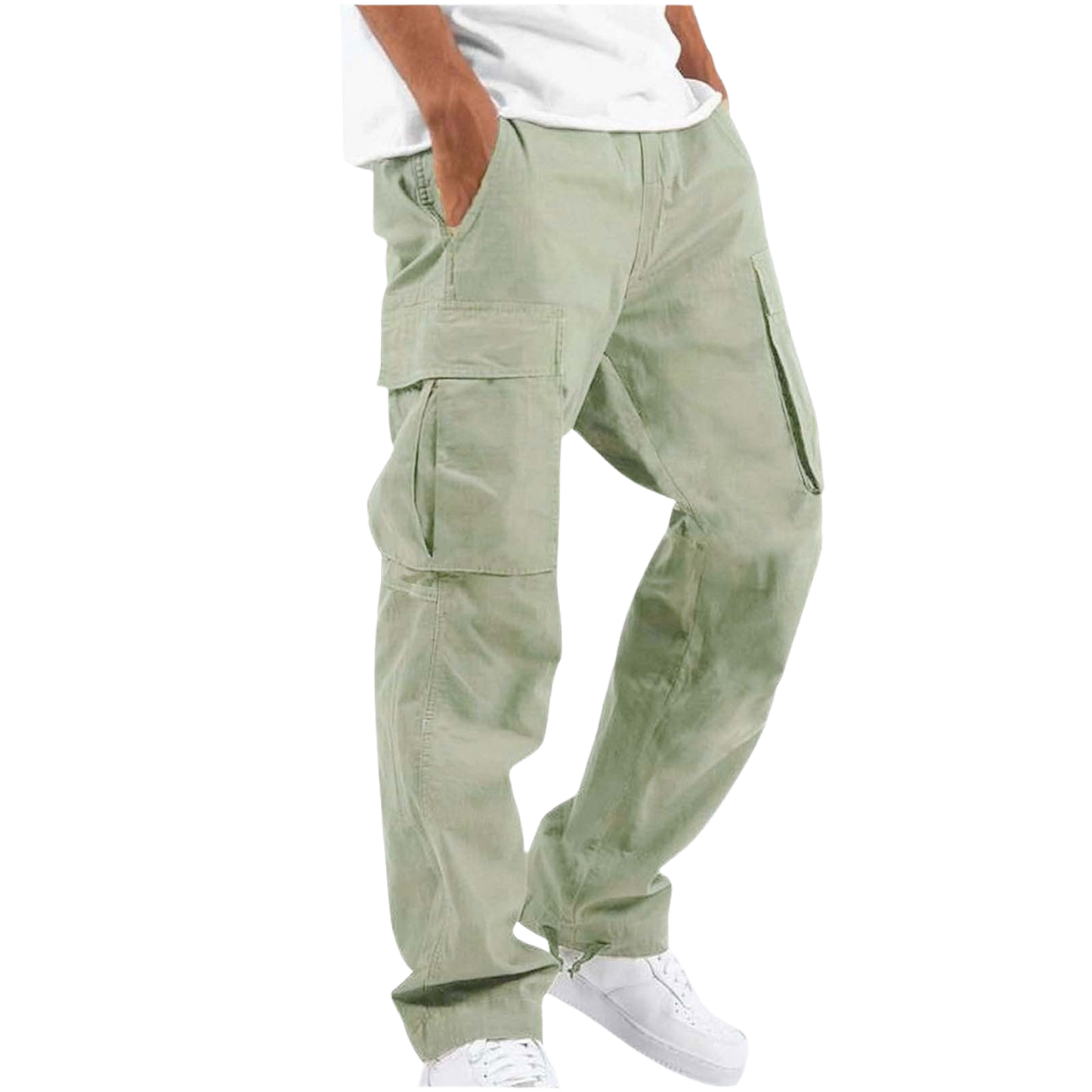 Men's Workwear Drawstring Multi-pocket Casual Pants