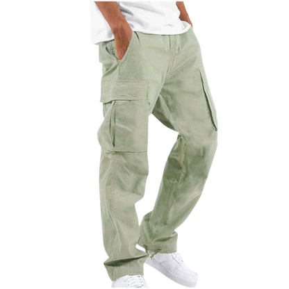 Men's Workwear Drawstring Multi-pocket Casual Pants