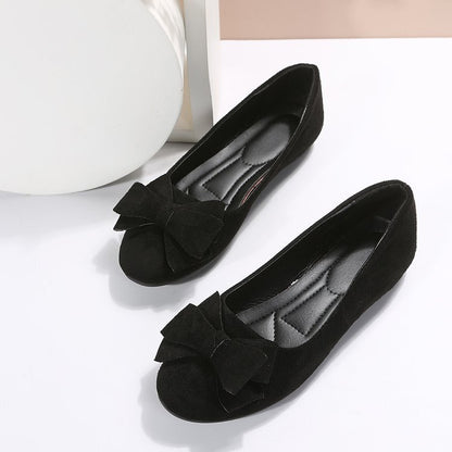 Fashion Bowknot Flats Shoes Casual Round Toe Loafers Cozy Shoes For Women.