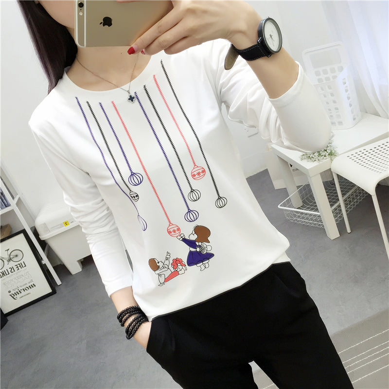 Cotton long-sleeved T-shirt sweatshirt