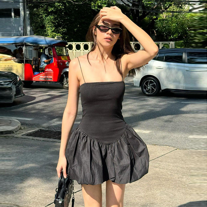 Tube Top Off-neck Waist Slimming Sling Dress