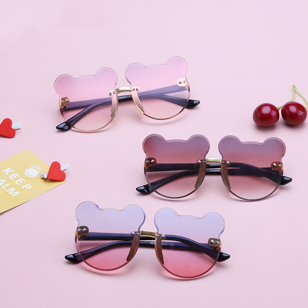 Cat Ear Kids Sunglasses Frameless Shape