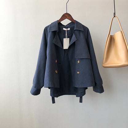 Retro Little Short Trench Coat Women