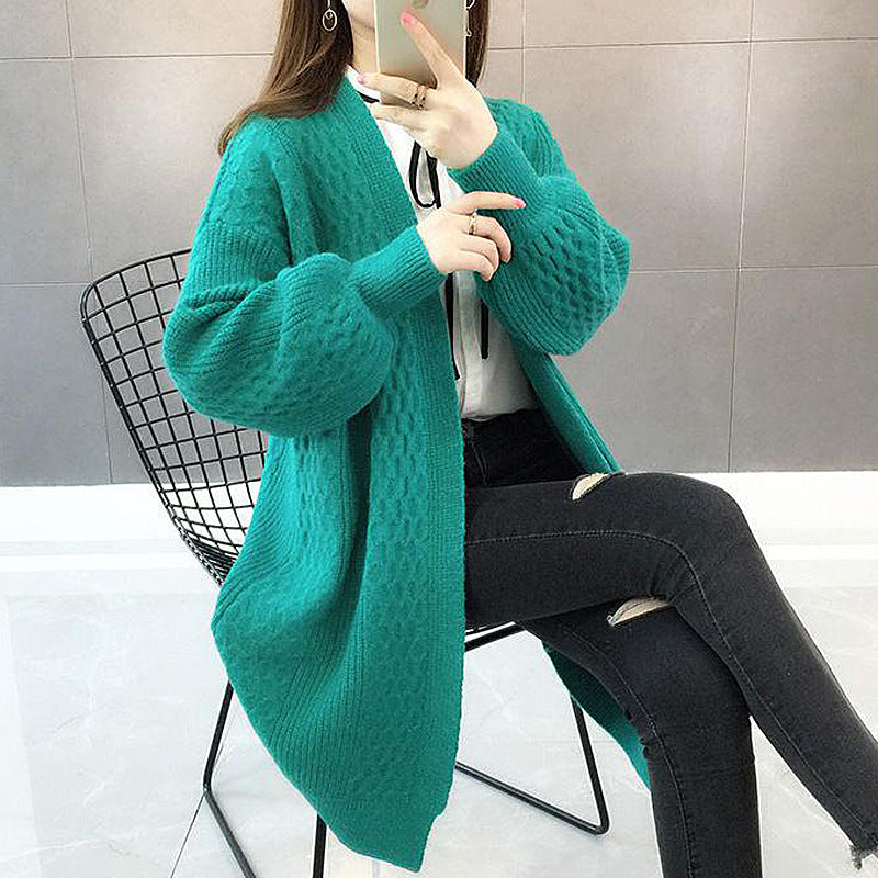 Women's Sweater Knit Cardigan Loose Coat Women