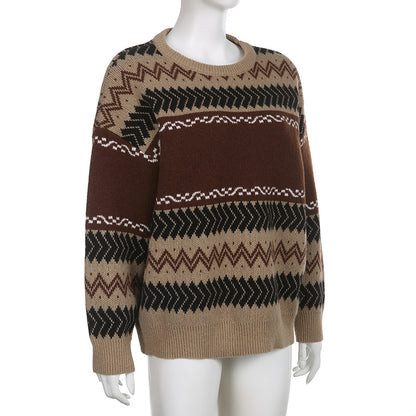 Vintage Pullover Long-sleeved Knitwear