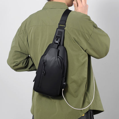 Black Sling Crossbody Backpack Shoulder Bag For Men Chest Bag