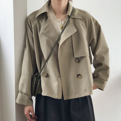 Retro Little Short Trench Coat Women