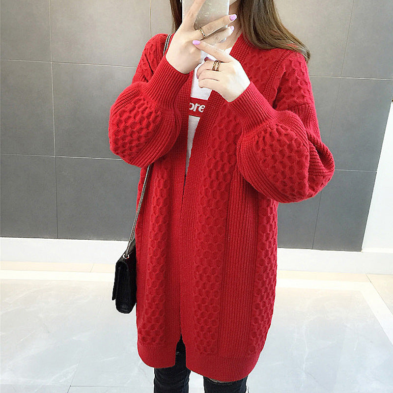 Women's Sweater Knit Cardigan Loose Coat Women