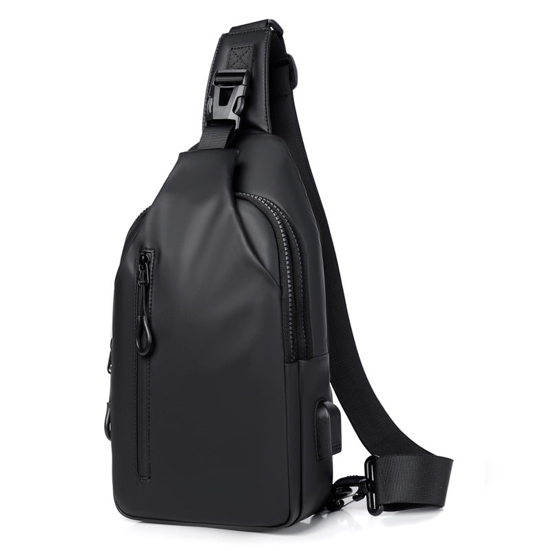 Black Sling Crossbody Backpack Shoulder Bag For Men Chest Bag